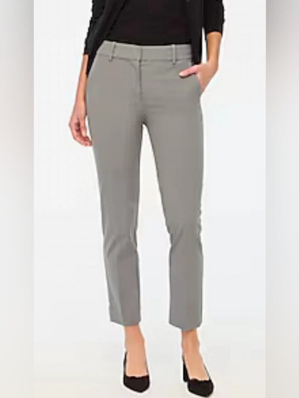 J. Crew Ruby Cropped Slim Ankle Pants in Gray Heather Misses 8P